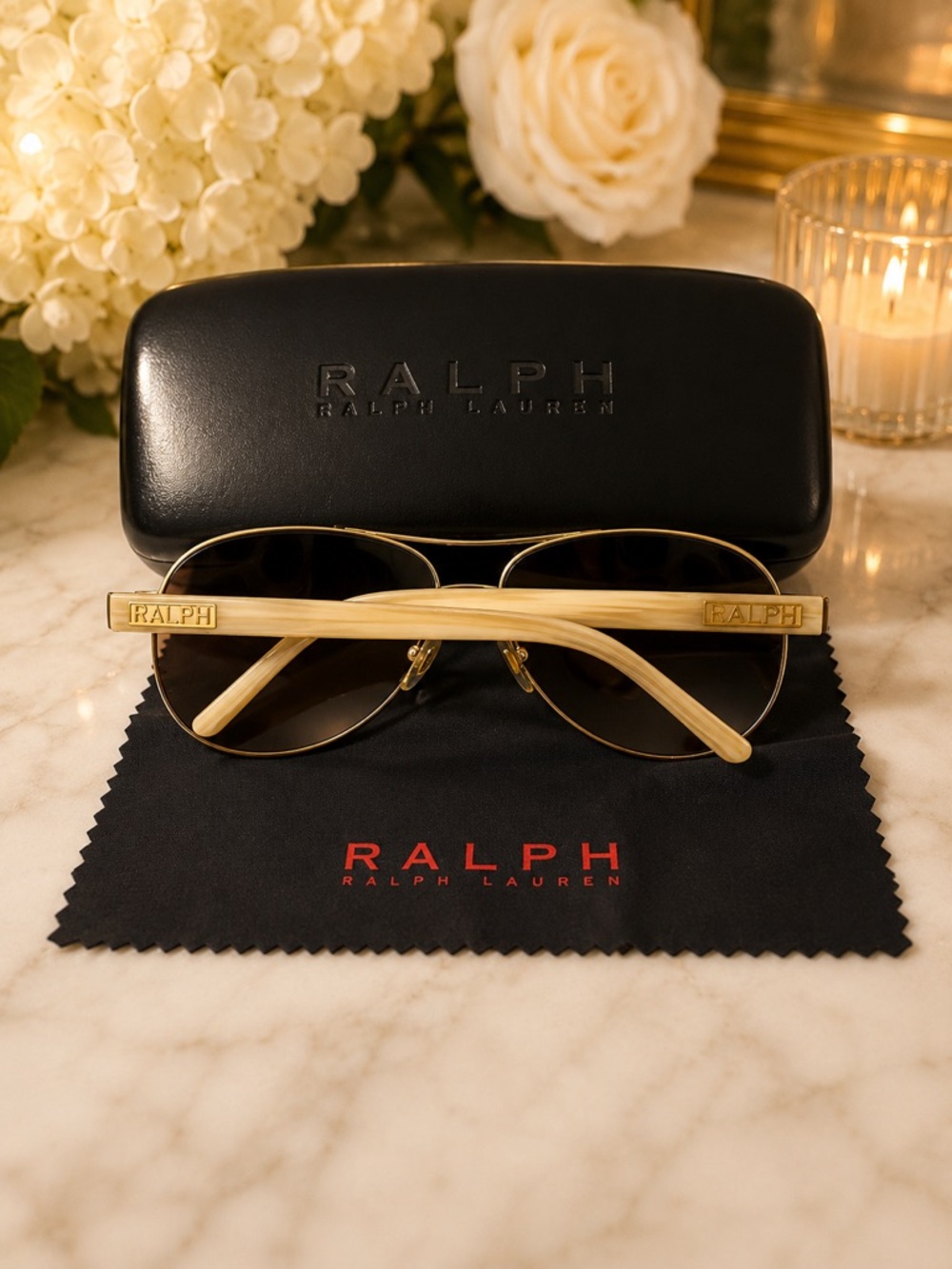 Ralph Lauren Polarized Aviator Sunglasses - Picture 4 of 6